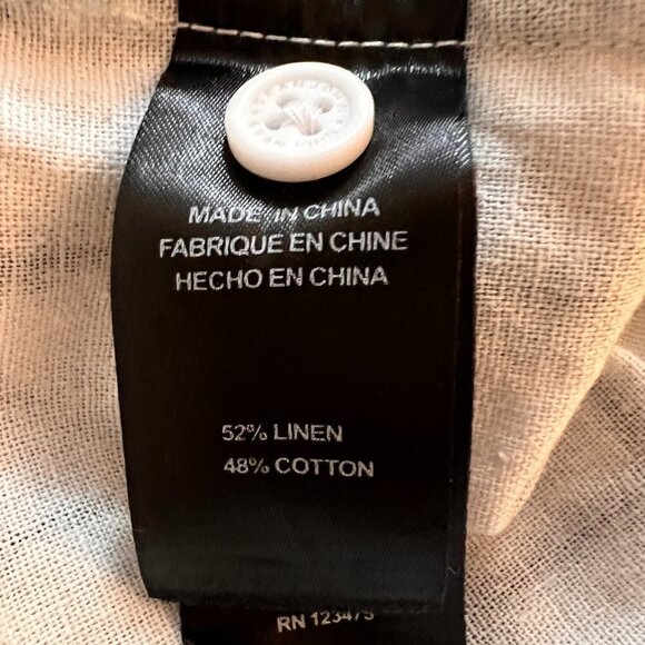 Sean John Mens Linen Blend Plaid Short Sleeve Shirt NWT - Picture 7 of 9